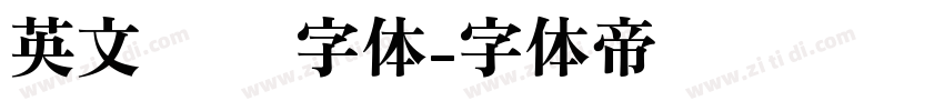 英文 衬线字体字体转换